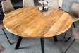 Table ronde IRON CRAFT 140 cm en manguier massif — Adeniahome