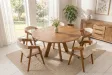 Table ronde ART WOOD Ø 140 cm en manguier massif — Adeniahome