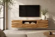 Meuble TV suspendu RELIEF 200 cm en acacia massif — Adeniahome