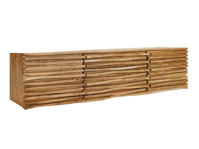 Buffet suspendu acacia massif 175 cm Relief — Adeniahome