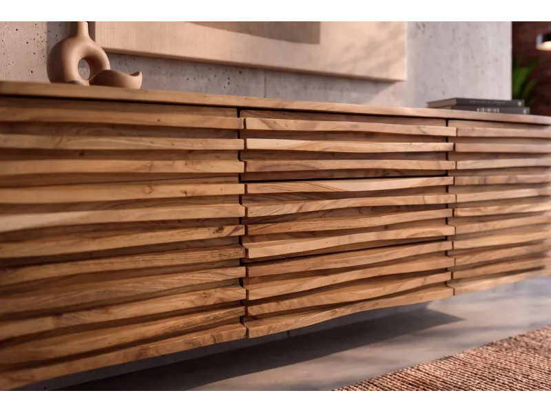 Buffet suspendu acacia massif 175 cm Relief — Adeniahome