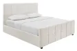 Lit coffre 180x200 cm bouclé crème avec rangement — Prestige