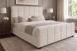 Lit coffre 180x200 cm bouclé crème avec rangement — Prestige
