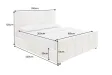 Lit coffre 180x200 cm bouclé crème avec rangement — Prestige