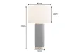 Lampe céramique noire et dorée 70 cm abat-jour blanc — Elegancia