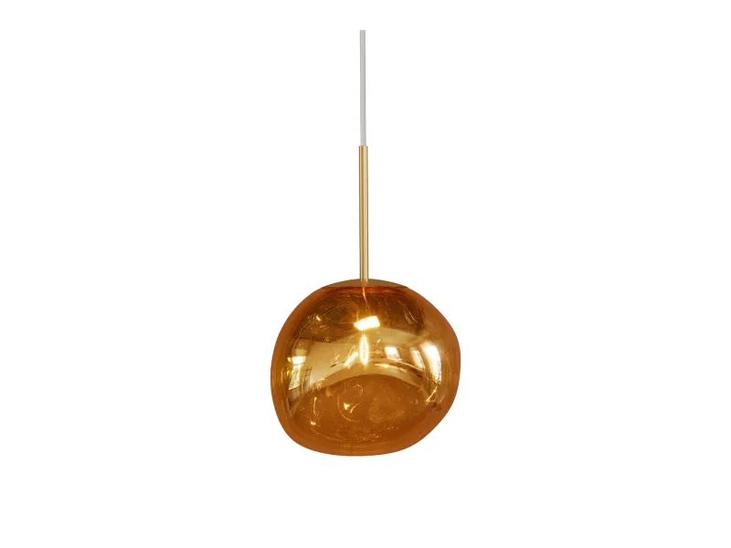 Suspension verre Liquid Diamond 20 cm or — Luminaire design élégant