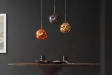 Suspension verre Liquid Diamond 20 cm or — Luminaire design élégant