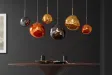 Suspension verre Liquid Diamond 20 cm or — Luminaire design élégant
