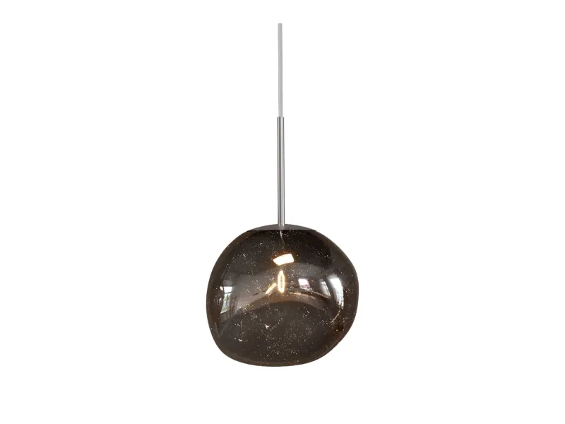Suspension verre Liquid Diamond 20 cm fumé — Luminaire design