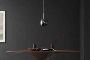 Suspension verre Liquid Diamond 20 cm fumé — Luminaire design