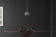 Suspension verre Liquid Diamond 20 cm fumé — Luminaire design
