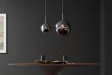 Suspension verre Liquid Diamond 20 cm fumé — Luminaire design