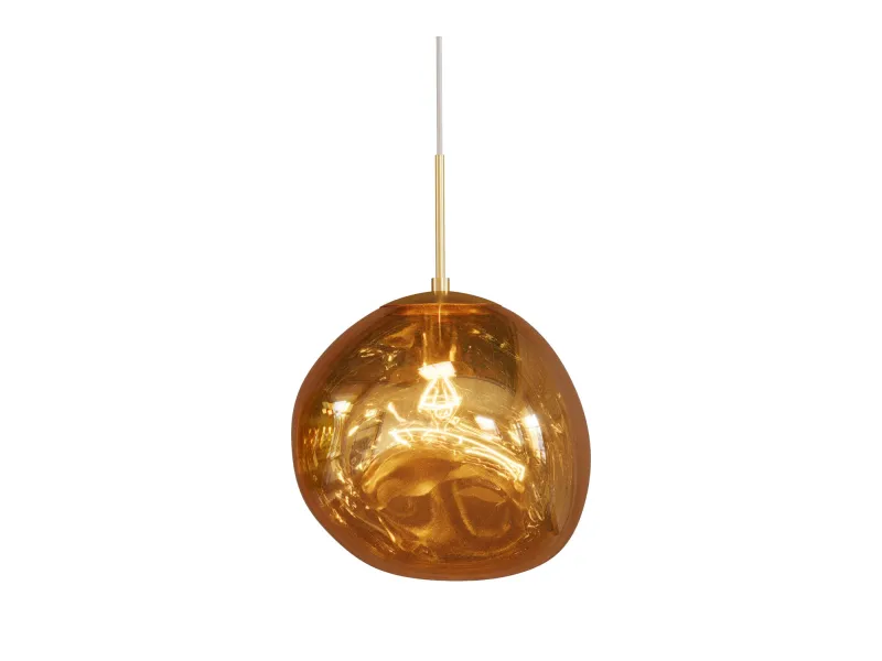Grande suspension verre Liquid Diamond 35 cm or — Luminaire élégant