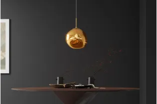Grande suspension verre Liquid Diamond 35 cm or — Luminaire élégant