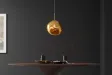 Grande suspension verre Liquid Diamond 35 cm or — Luminaire élégant