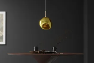 Grande suspension verre Liquid Diamond 35 cm or — Luminaire élégant 2