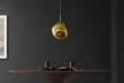 Grande suspension verre Liquid Diamond 35 cm or — Luminaire élégant