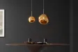 Grande suspension verre Liquid Diamond 35 cm or — Luminaire élégant