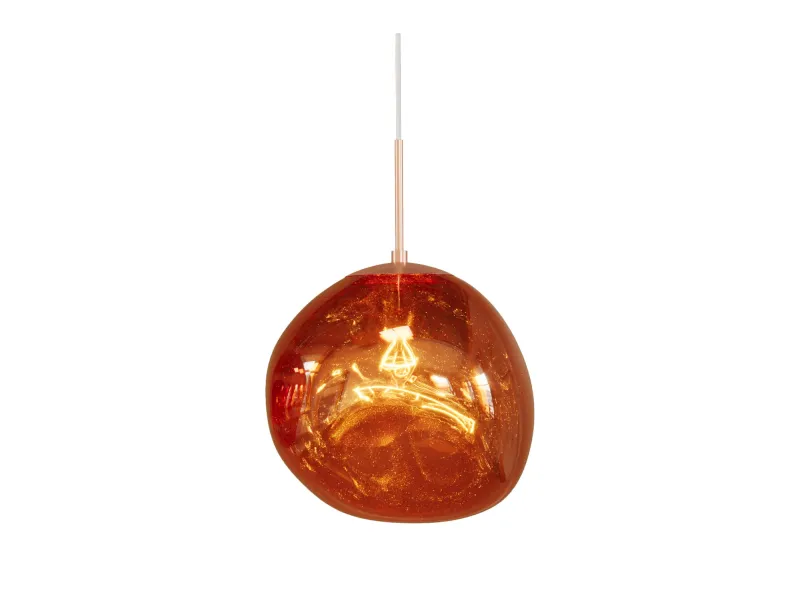 Grande suspension verre Liquid Diamond 35 cm cuivre — Luminaire