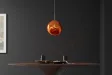 Grande suspension verre Liquid Diamond 35 cm cuivre — Luminaire