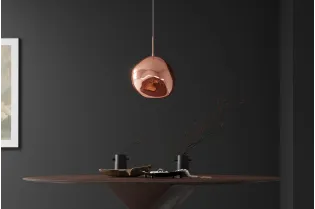 Grande suspension verre Liquid Diamond 35 cm cuivre — Luminaire 2