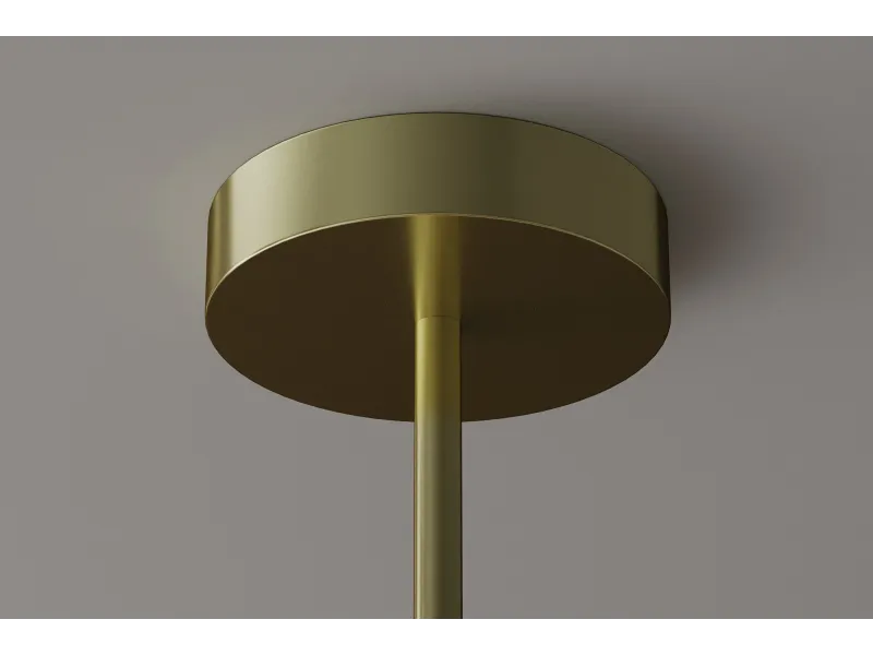 Suspension 5 globes verre doré Liquid Diamond 91 cm — Design
