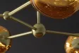 Suspension 5 globes verre doré Liquid Diamond 91 cm — Design
