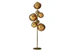 Lampadaire 7 globes verre doré Liquid Diamond 170 cm — Sculpture