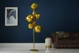 Lampadaire 7 globes verre doré Liquid Diamond 170 cm — Sculpture