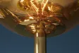 Lampadaire 7 globes verre doré Liquid Diamond 170 cm — Sculpture