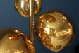 Lampadaire 7 globes verre doré Liquid Diamond 170 cm — Sculpture