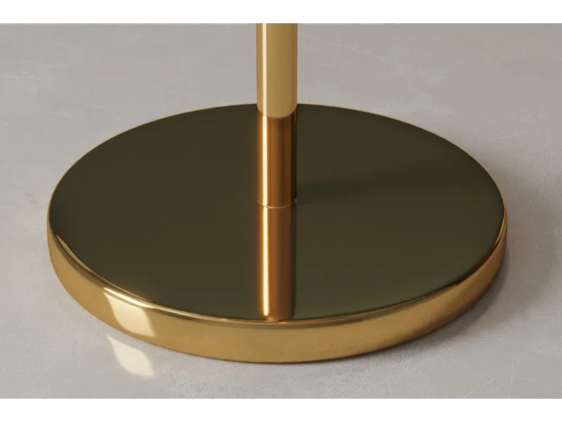 Lampadaire 7 globes verre doré Liquid Diamond 170 cm — Sculpture