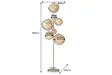 Lampadaire 7 globes verre doré Liquid Diamond 170 cm — Sculpture