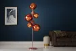 Lampadaire 7 globes verre cuivré Liquid Diamond 170 cm — Design
