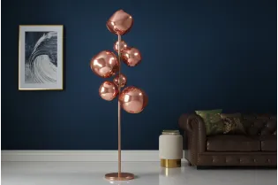 Lampadaire 7 globes verre cuivré Liquid Diamond 170 cm — Design 2