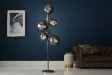 Lampadaire verre fumé gris 170 cm Liquid Diamond — 7 globes