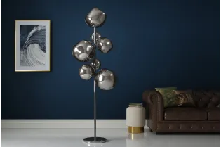 Lampadaire verre fumé gris 170 cm Liquid Diamond — 7 globes 2