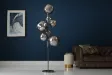 Lampadaire verre fumé gris 170 cm Liquid Diamond — 7 globes