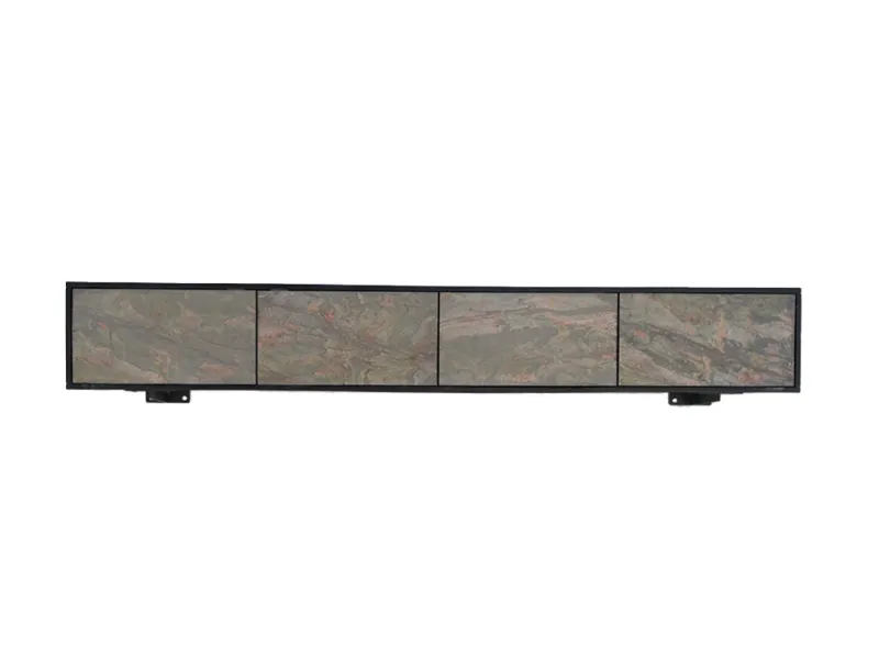 Meuble TV suspendu acacia et pierre 200 cm — Mountain Soul