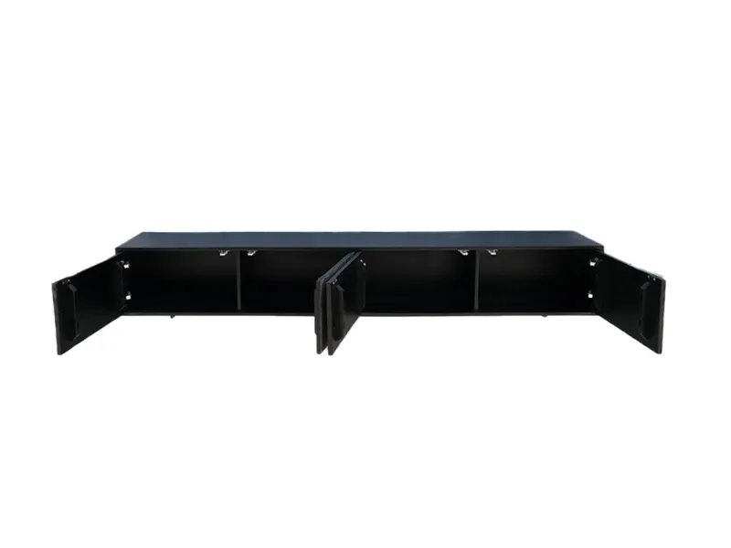 Meuble TV suspendu acacia et pierre 200 cm — Mountain Soul