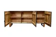 Buffet manguier massif 3D 160 cm noir brun — Collection Forest