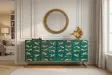 Buffet manguier 3D turquoise et or 180 cm — Golden Lagoon