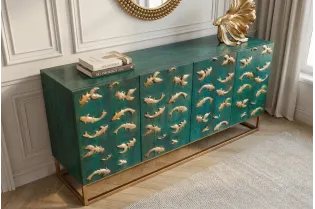 Buffet manguier 3D turquoise et or 180 cm — Golden Lagoon 2