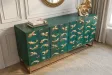 Buffet manguier 3D turquoise et or 180 cm — Golden Lagoon