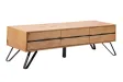 Meuble TV Living Edge 160 cm chêne sauvage — pieds noirs design