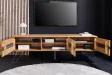 Meuble TV Living Edge 160 cm chêne sauvage — pieds noirs design