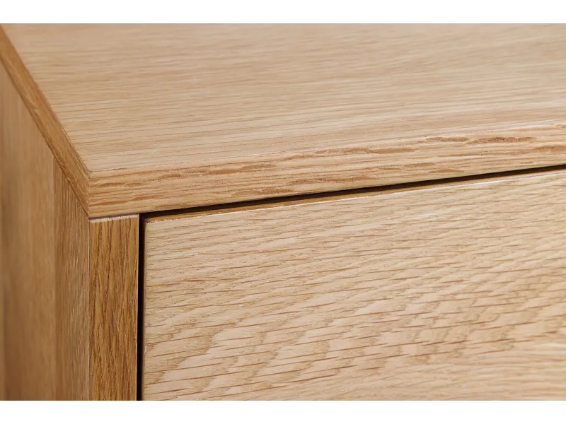 Meuble TV Living Edge 160 cm chêne sauvage — pieds noirs design