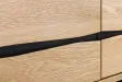Meuble TV Living Edge 160 cm chêne sauvage — pieds noirs design