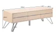 Meuble TV Living Edge 160 cm chêne sauvage — pieds noirs design