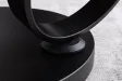 Table basse Dancing Rings pivotante céramique marbre blanc 80-135 cm